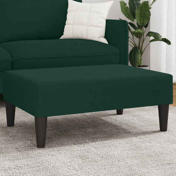 vidaXL Repose-pieds vert foncé 77x55x31 cm Velours