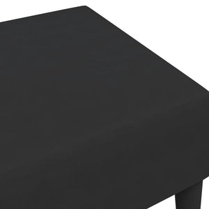 Schwarzer Samt Fußhocker 77x55x31 cm