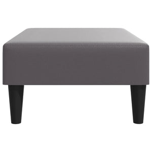 Grauer Kunstleder Fußhocker 77x55x31 cm