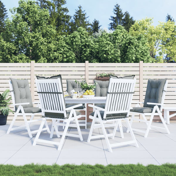 Hochlehner Auflagen 6er Set Hellgrau 120x50x7 cm