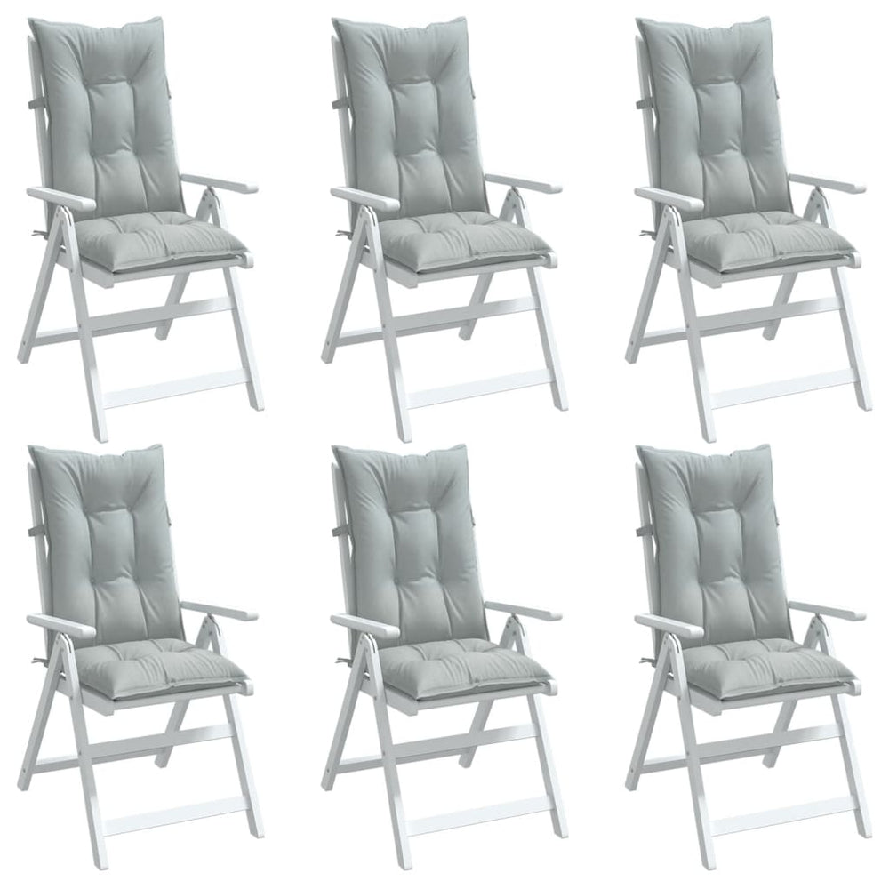 Hochlehner Auflagen 6er Set Hellgrau 120x50x7 cm