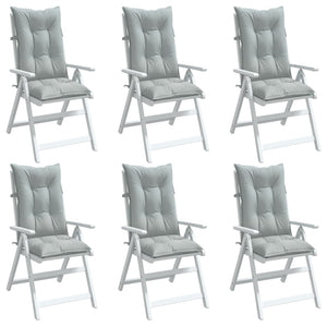 Hochlehner Auflagen 6er Set Hellgrau 120x50x7 cm