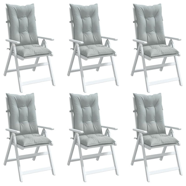 Hochlehner Auflagen 6er Set Hellgrau 120x50x7 cm