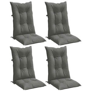 Hochlehner Auflagen 4er Set Dunkelgrau 120 cm