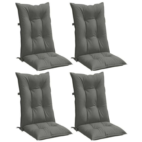 Hochlehner Auflagen 4er Set Dunkelgrau 120 cm