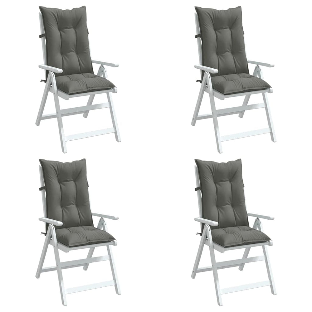 Hochlehner Auflagen 4er Set Dunkelgrau 120 cm