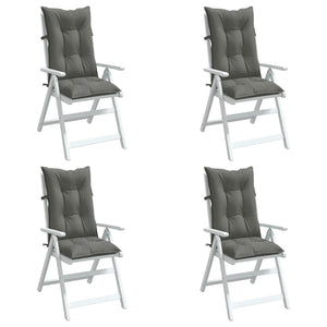 Hochlehner Auflagen 4er Set Dunkelgrau 120 cm