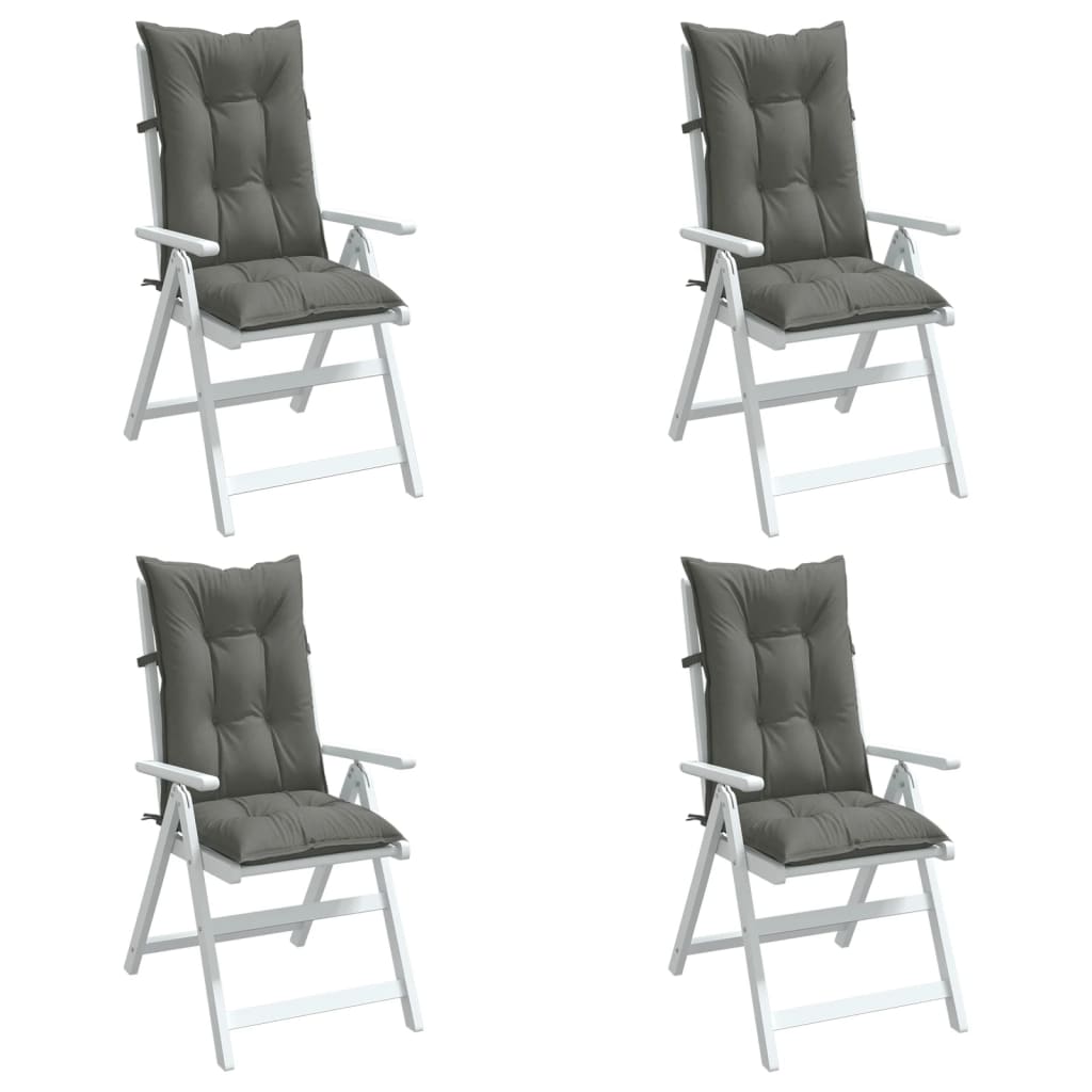 Hochlehner Auflagen 4er Set Dunkelgrau 120 cm