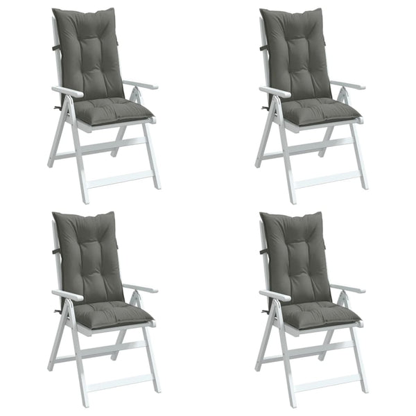 Hochlehner Auflagen 4er Set Dunkelgrau 120 cm