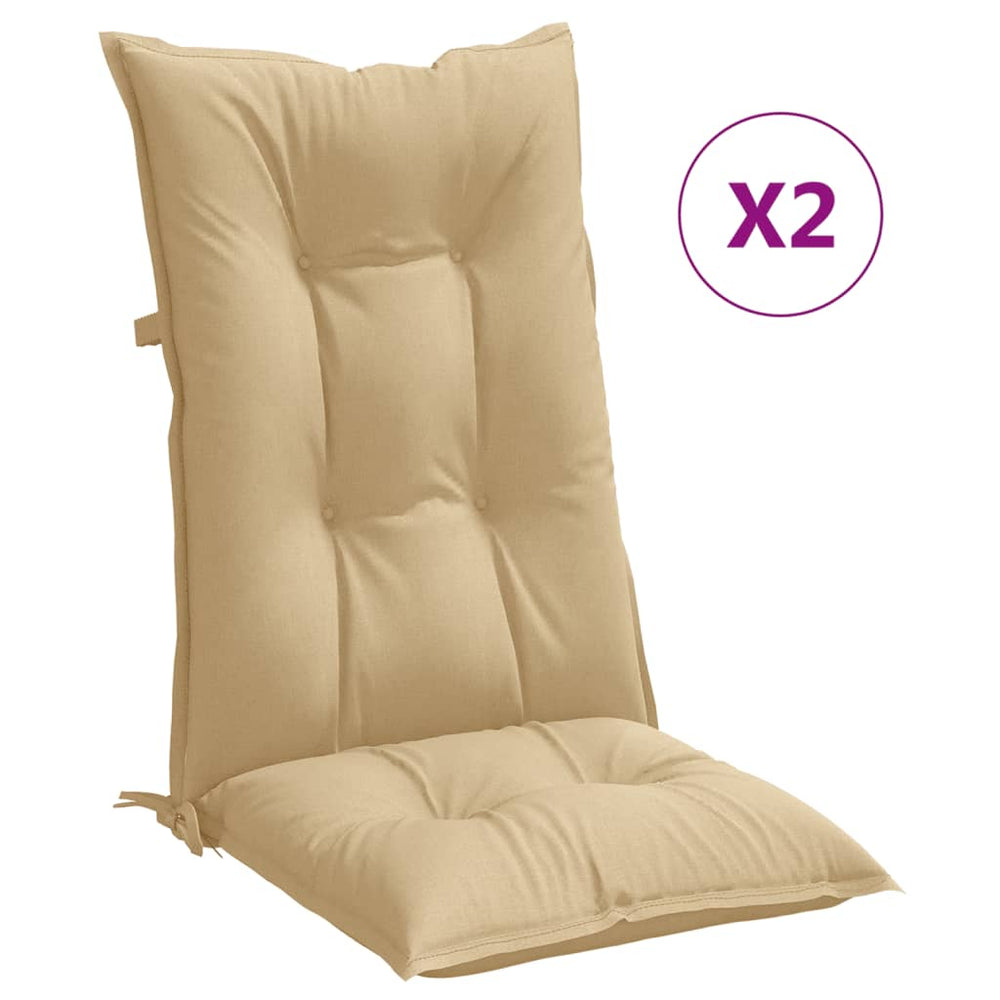 Hochlehner Auflagen 2er Set Beige 120x50 cm
