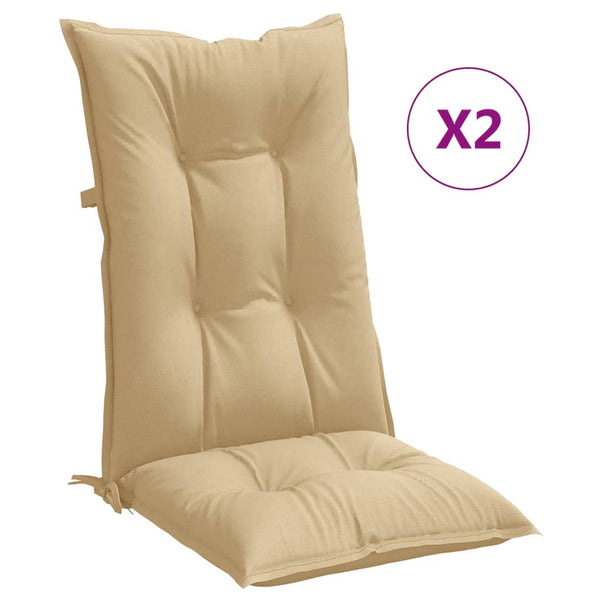 Hochlehner Auflagen 2er Set Beige 120x50 cm
