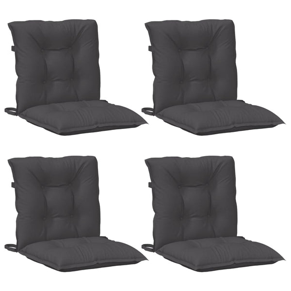 Niedriglehner Auflagen 4er Set Anthrazit 100x50x7cm