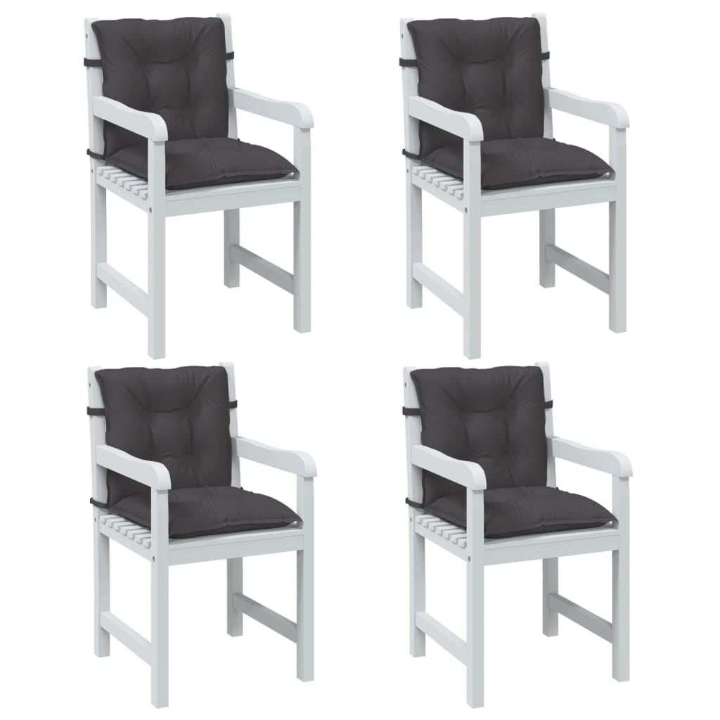 Niedriglehner Auflagen 4er Set Anthrazit 100x50x7cm
