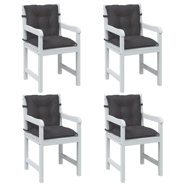 Niedriglehner Auflagen 4er Set Anthrazit 100x50x7cm