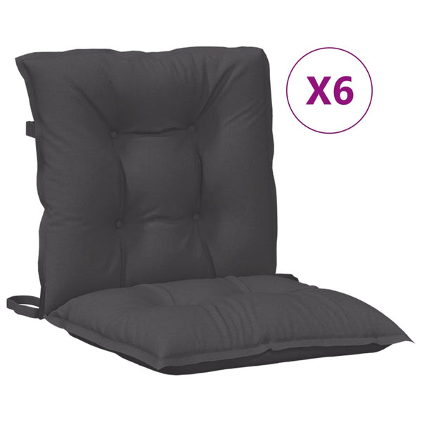 Niedriglehner Auflagen 6er Set Anthrazit