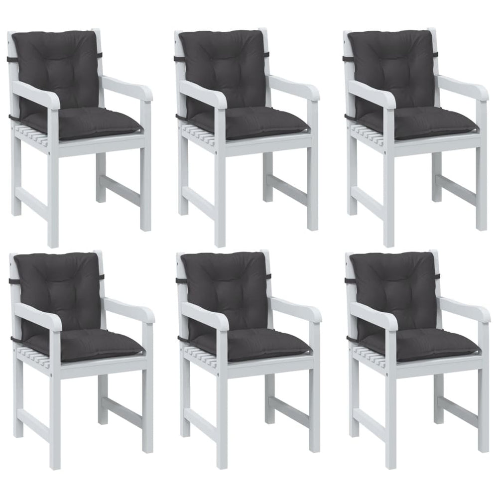Niedriglehner Auflagen 6er Set Anthrazit