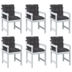 Niedriglehner Auflagen 6er Set Anthrazit