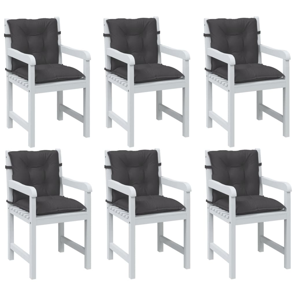 Niedriglehner Auflagen 6er Set Anthrazit