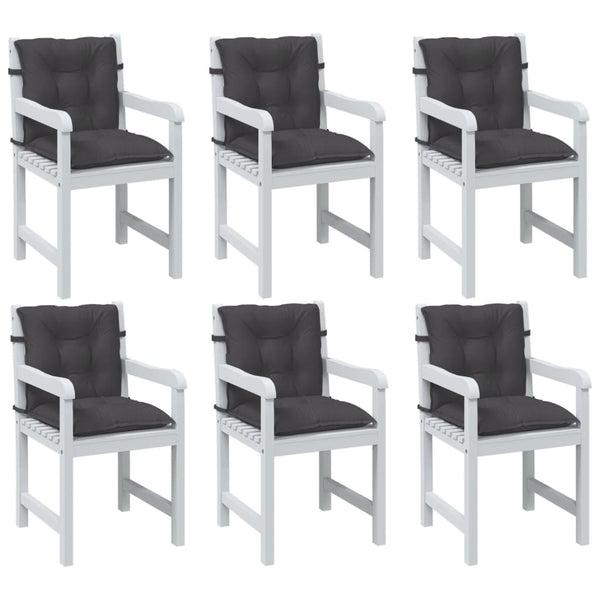 Niedriglehner Auflagen 6er Set Anthrazit