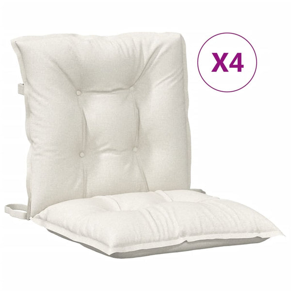 Niedriglehner Auflagen Creme 4er Set