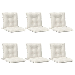 Niedriglehner Auflagen 6er Set Creme 100x50 cm