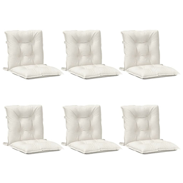 Niedriglehner Auflagen 6er Set Creme 100x50 cm
