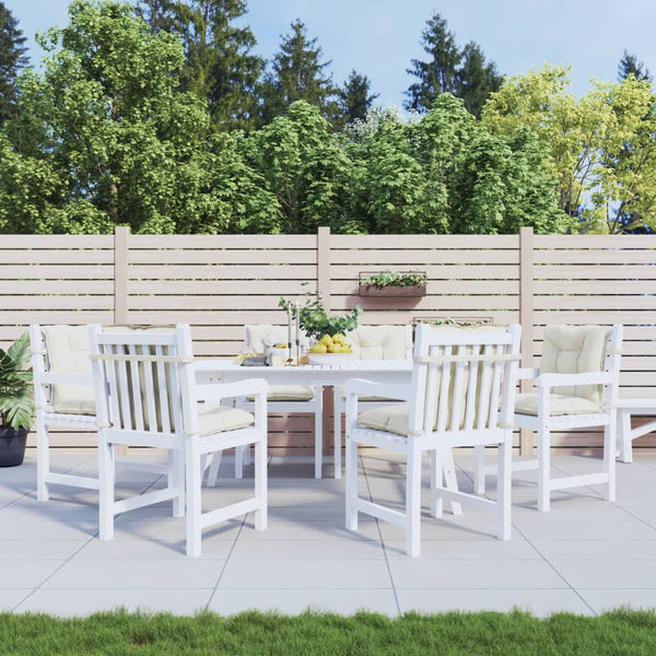 Niedriglehner Auflagen 6er Set Creme 100x50 cm