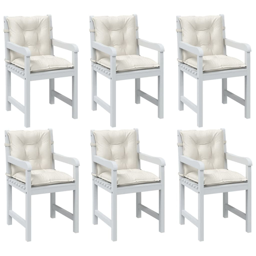 Niedriglehner Auflagen 6er Set Creme 100x50 cm