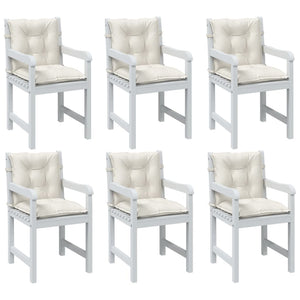 Niedriglehner Auflagen 6er Set Creme 100x50 cm