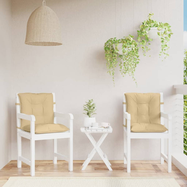 Niedriglehner Auflagen Melange Beige 2er-Set