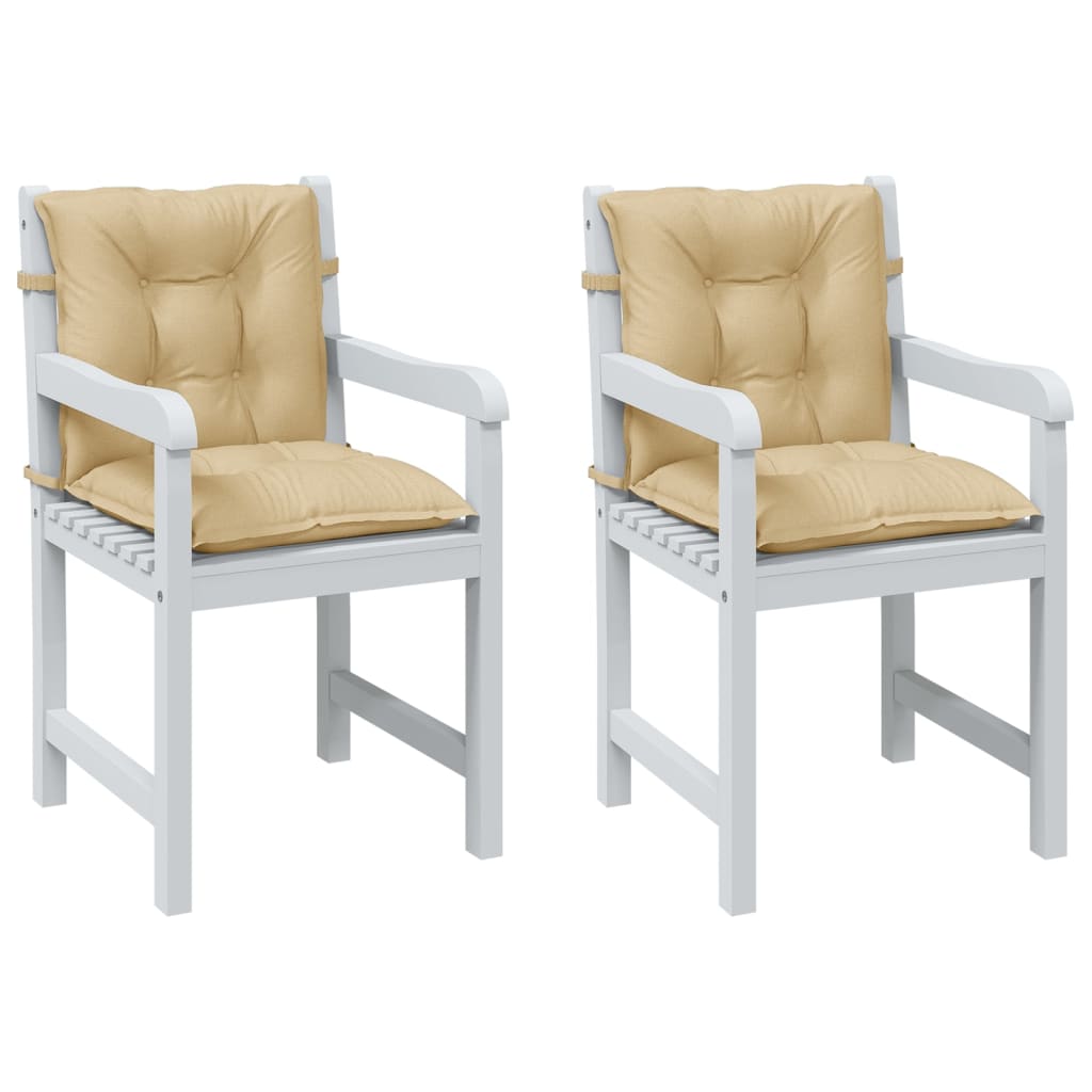 Niedriglehner Auflagen Melange Beige 2er-Set