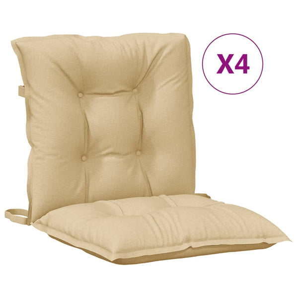 Niedriglehner Auflagen 4er Set Beige