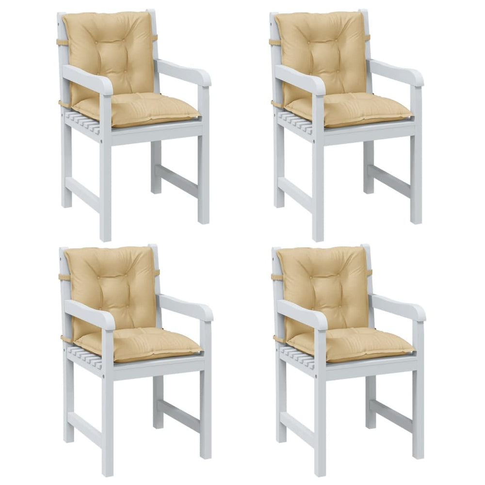 Niedriglehner Auflagen 4er Set Beige