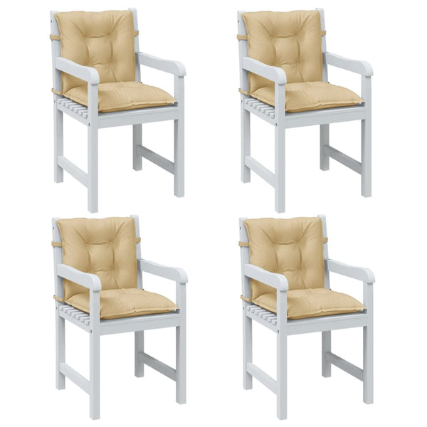 Niedriglehner Auflagen 4er Set Beige