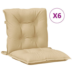 Niedriglehner Auflagen 6er Set Beige