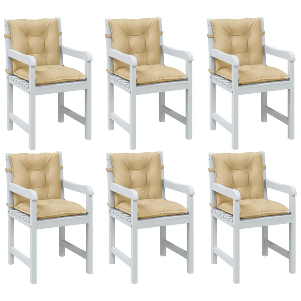 Niedriglehner Auflagen 6er Set Beige