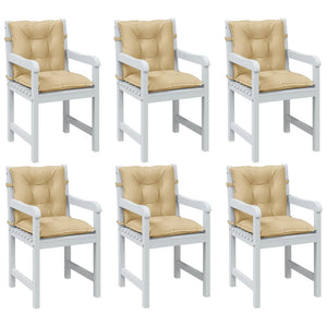 Niedriglehner Auflagen 6er Set Beige