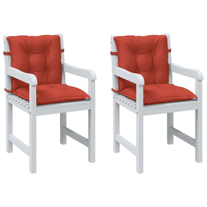 Niedriglehner Auflagen Melange Rot, 2er-Set