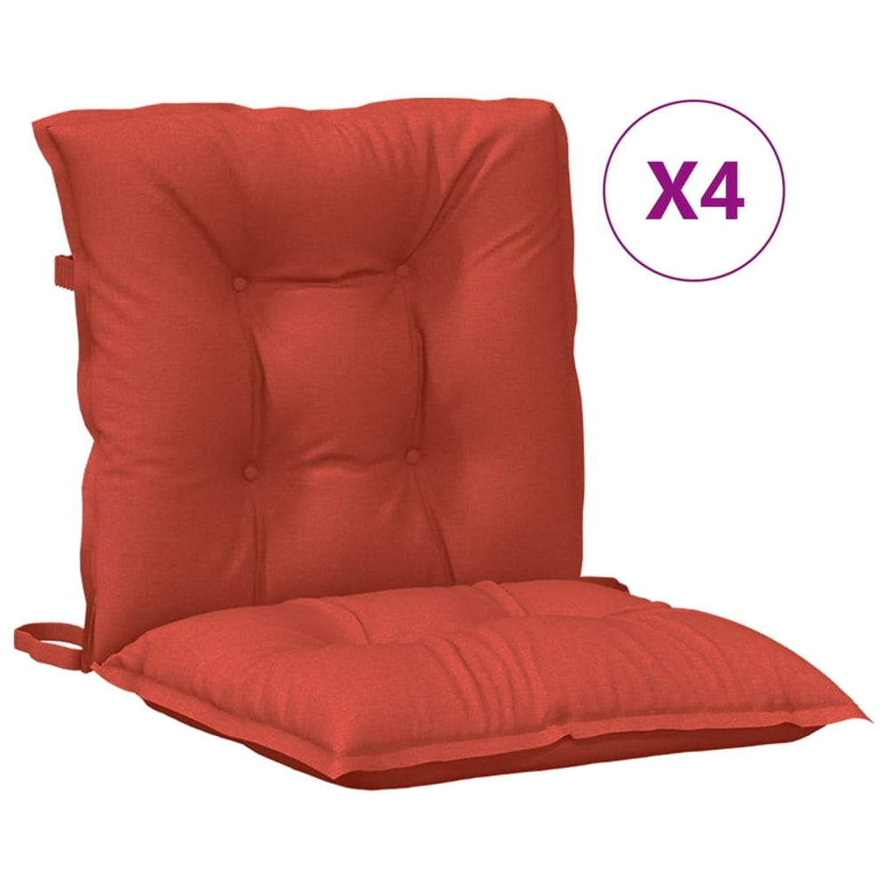 Niedriglehner Auflagen Melange Rot 4er Set