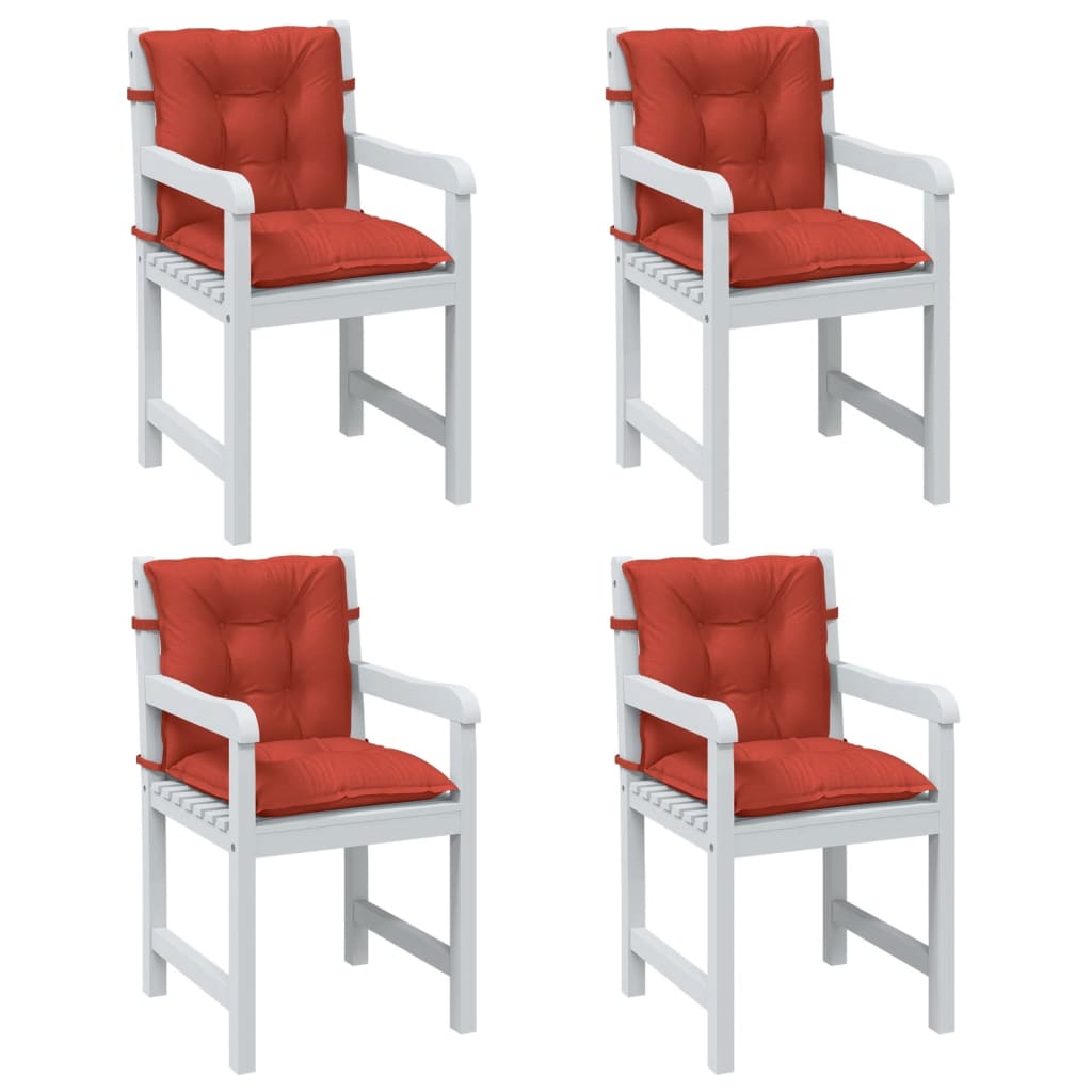 Niedriglehner Auflagen Melange Rot 4er Set