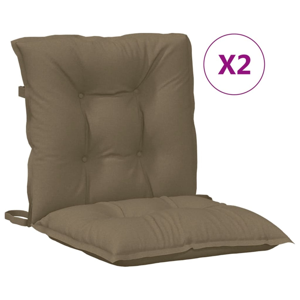 Niedriglehner Auflagen 2er Set Melange Taupe