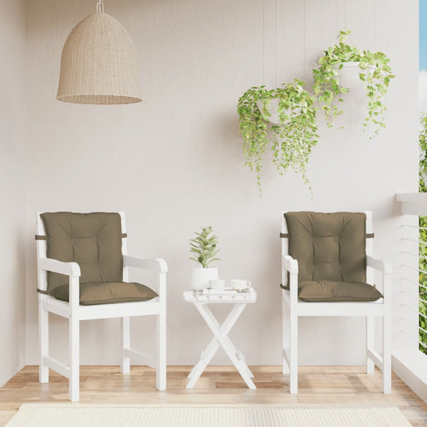 Niedriglehner Auflagen 2er Set Melange Taupe