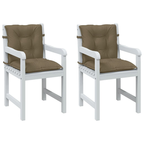Niedriglehner Auflagen 2er Set Melange Taupe