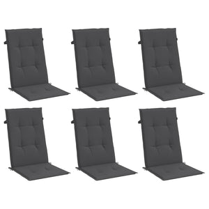 6er Set Hochlehner Auflagen Anthrazit