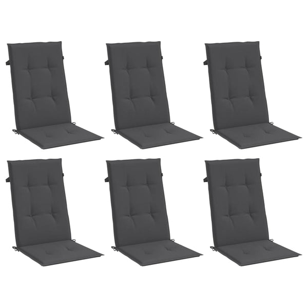6er Set Hochlehner Auflagen Anthrazit