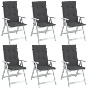 6er Set Hochlehner Auflagen Anthrazit