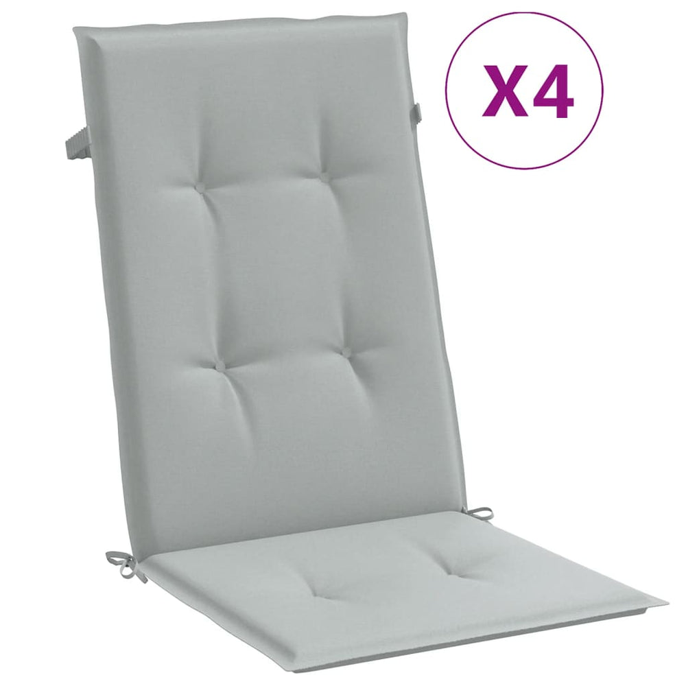 Hochlehner Auflagen 4er Set Hellgrau 120x50 cm