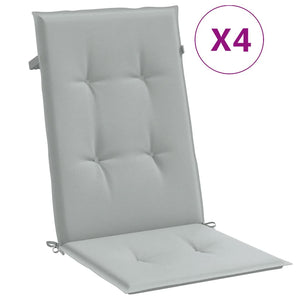 Hochlehner Auflagen 4er Set Hellgrau 120x50 cm