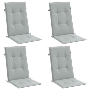 Hochlehner Auflagen 4er Set Hellgrau 120x50 cm