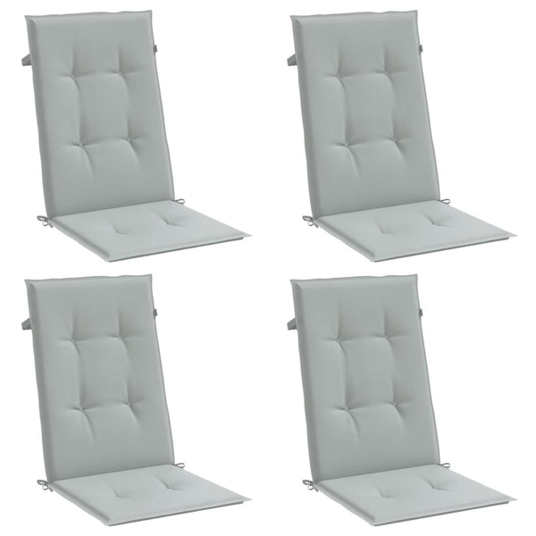 Hochlehner Auflagen 4er Set Hellgrau 120x50 cm